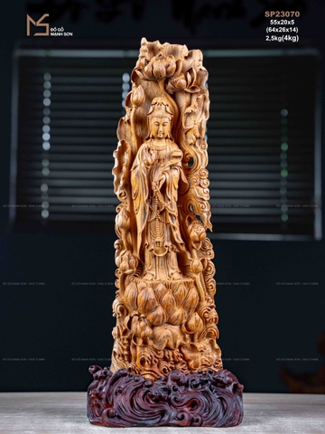 TƯỢNG PHẬT QUAN ÂM - GỖ HOÀNG ĐÀN