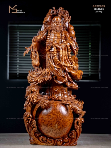 TƯỢNG ĐẠT MA SƯ TỔ - GỖ NU NGỌC AM