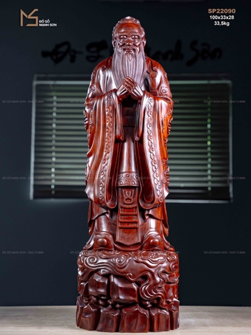 TƯỢNG KHỔNG TỬ - GỖ TỬ ĐÀN