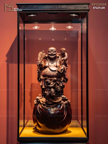 TƯỢNG DI LẶC - GỖ NU TỬ ĐÀN ẤN ĐỘ