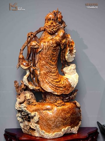 TƯỢNG ĐẠT MA SƯ TỔ - GỖ NU NGỌC AM