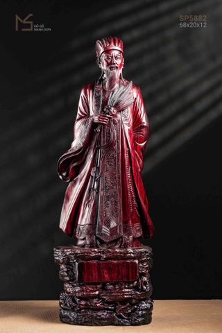 TƯỢNG KHỔNG MINH GỖ TỬ ĐÀN