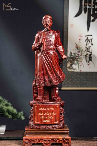 TƯỢNG TRẦN QUỐC TUẤN - GỖ VƯƠNG MỘC TỬ ĐÀN
