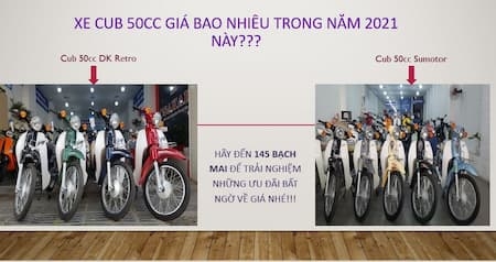 XE CUB 50CC GIÁ BAO NHIÊU TRONG NĂM 2021 NÀY???