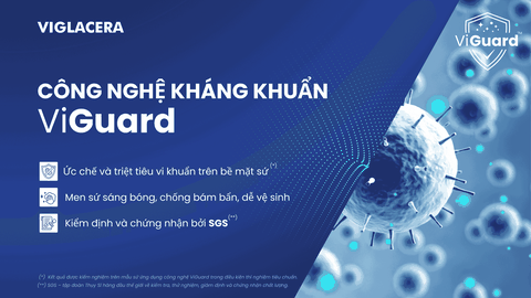 Viglacera giới thiệu các sản phẩm sứ vệ sinh ứng dụng công nghệ kháng khuẩn ViGuard™, đánh dấu bước phát triển mới trong hành trình kiến tạo không gian sống bền vững