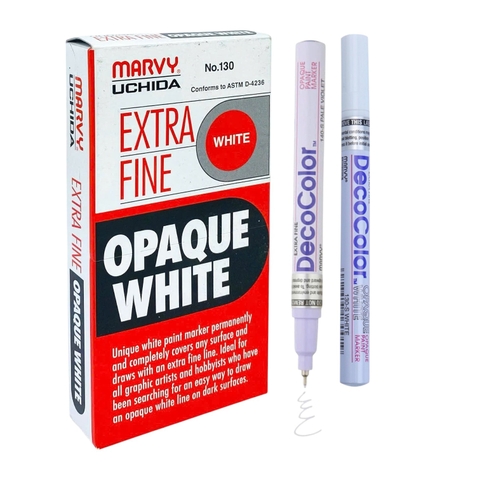 Bút sơn Marvy 130-S 0.8mm trắng (12)