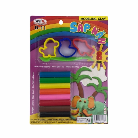 Đất nặn Win D-11 8 màu hình thú (80)