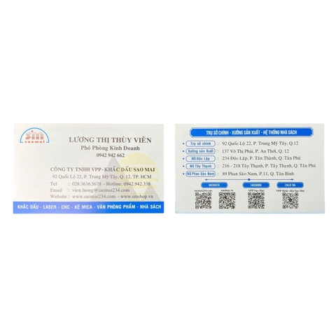 Card visit/ danh thiếp/ name card giấy 90x54mm