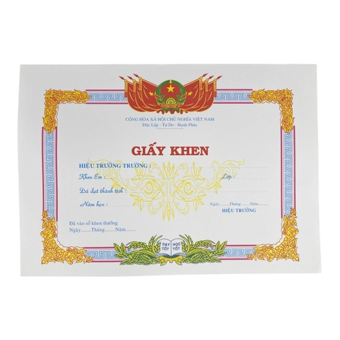 Giấy khen A4 có chữ (100)