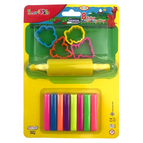 Đất nặn Smart Kids SK-BL8M5RN 8 màu neon