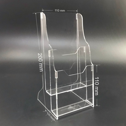 Kệ mica nhiều giấy 2 ngăn Enter C06-3 100x210mm 1/3A4 đứng 3mm, Khay đựng giấy, Hộc đựng tờ rơi