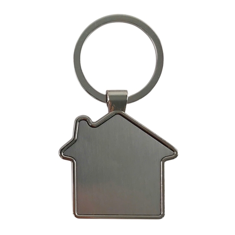 Móc khóa MK050, Móc khoá kim loại, Móc khoá ngôi nhà, Phôi móc khoá