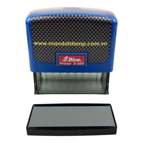 Dấu - Thẻ mực Shiny S855 70x25mm trắng