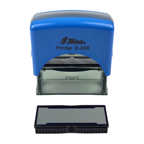 Dấu - Thẻ mực Shiny S308 45x10mm trắng