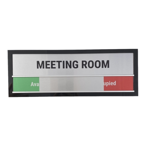 Bảng khung nhôm lùa M72 110x300mm, Biển tên phòng khay trượt thay đổi trạng thái