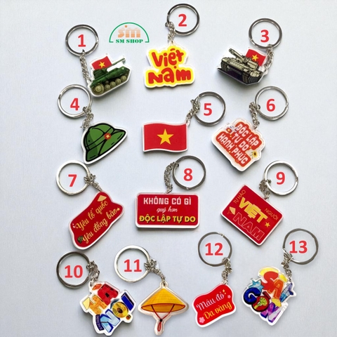 Móc khóa mica chủ đề Việt Nam