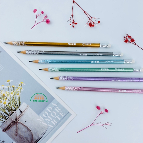 Bút chì gỗ Maped 851804 có gôm HB (12/144)