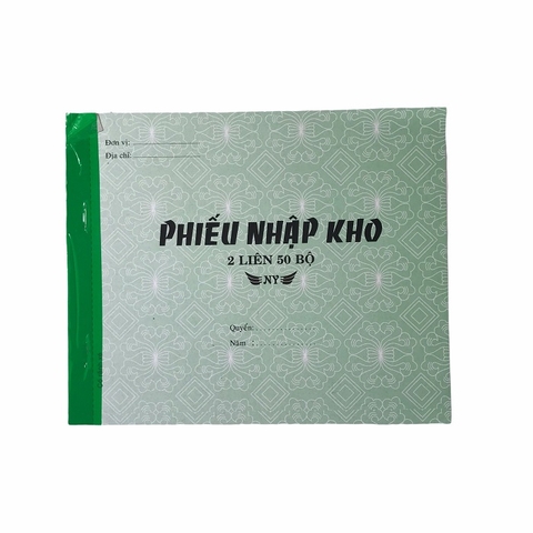 Phiếu nhập kho NY 16x20cm 2 liên 50 bộ A5 (10/120)