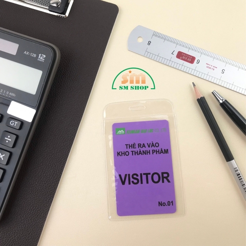 Bao đựng thẻ dẻo 6.7x9.2cm trong mỏng đứng (100)