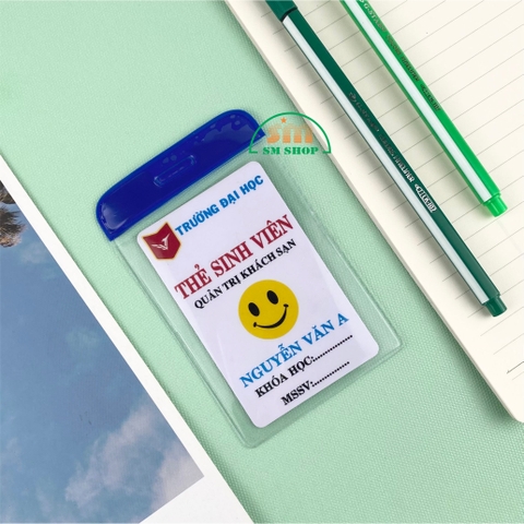 Bao đựng thẻ 5.5x8.5cm đứng có viền (50)