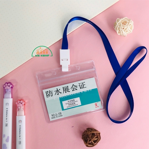 Combo bao đựng thẻ dẻo Y108 ngang + dây đeo