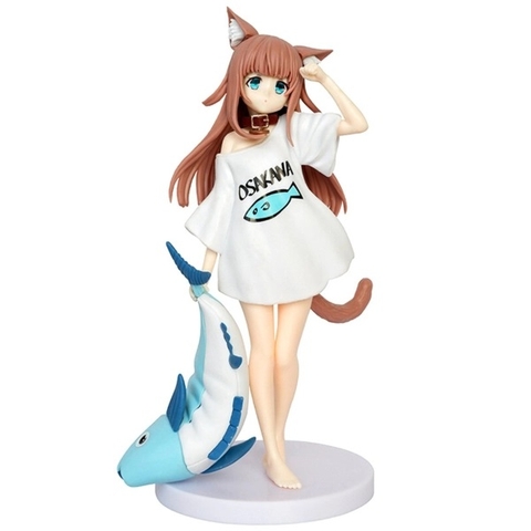 Mô hình bé mèo Kinako cầm cá 4711105