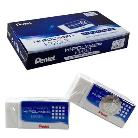 Gôm Pentel ZEH-03 trắng (60)