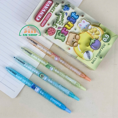 Bút bi Cenvava Mini-2005 xanh dương (12/144)