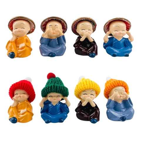 Bộ tượng 4 chú tiểu đội nón 455809