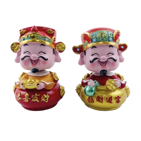 Bộ tượng Thần Tài 2 ông lắc lư đầu
