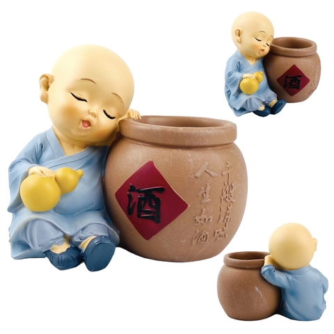 Tượng chú tiểu dựa chum ngủ 41201929