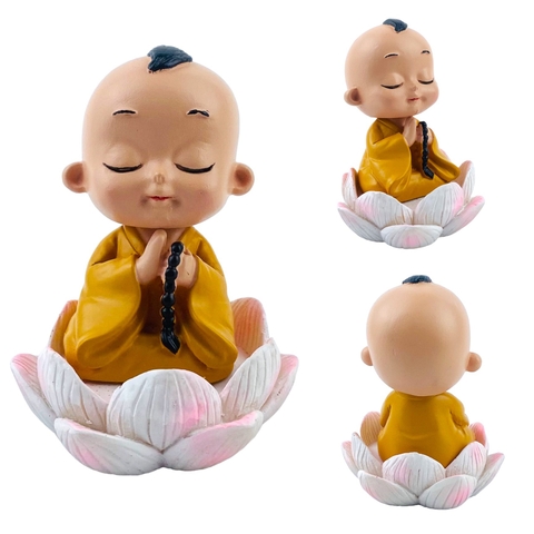 Tượng chú tiểu ngồi đài sen 435569