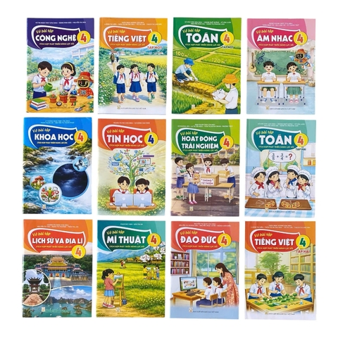Sách Giáo Khoa Bộ Bài Tập Lớp 4 tích hợp (12 quyển) - Kết nối tri thức với cuộc sống