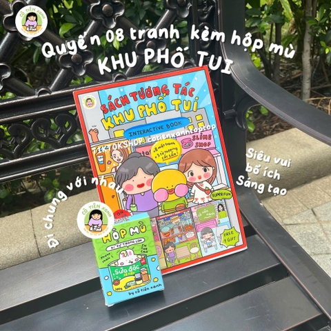 Bộ tranh Tương Tác Cô Tiên Xanh - Khu phố tui ( kèm hộp mù )