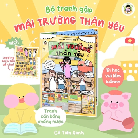 Bộ tranh gập Cô Tiên Xanh - Mái trường thân yêu