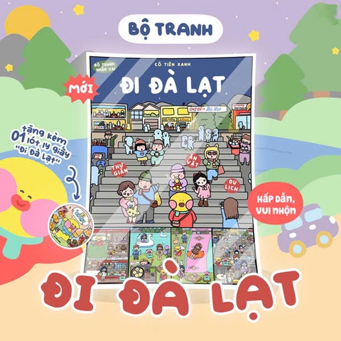 Bộ Tranh Tương Tác Cô Tiên Xanh - Đi Đà Lạt