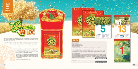 Lịch bloc siêu đại AH AH04-AH06 25x35cm 2026