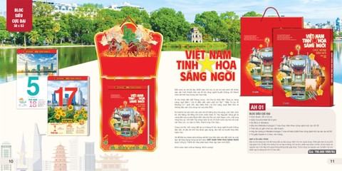 Lịch bloc siêu cực đại AH AH01 38x53cm 2026