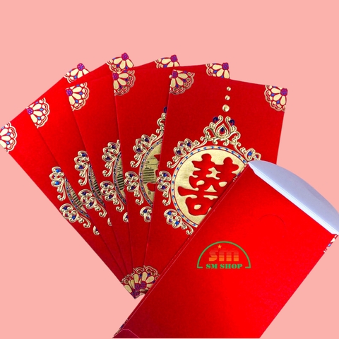 Bao lì xì chữ hỷ 9x17cm (6)