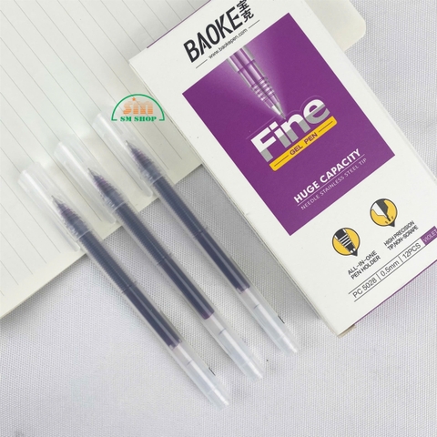 Bút gel Baoke PC 5028 tím (12/144)