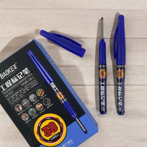 Bút lông dầu đánh dấu ngòi dài  Baoke MP 2953 xanh dương (12)