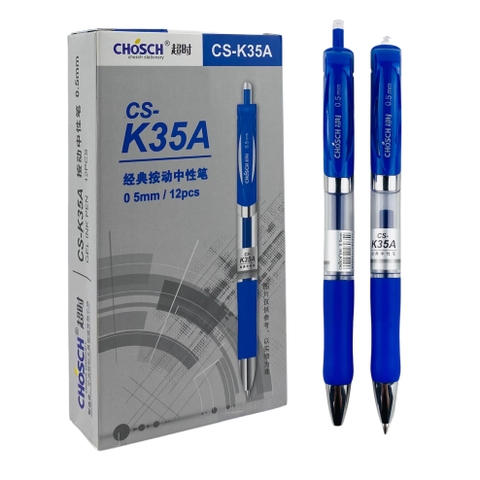 Bút gel Chosch CS-K35A xanh dương (12)