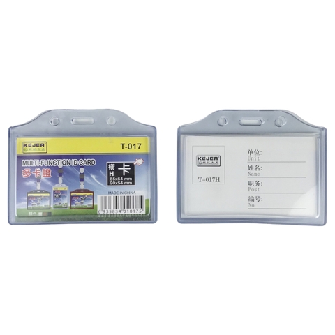 Bao đựng thẻ dẻo T-017H 8.5x5.5cm 2 mặt ngang (5/200)