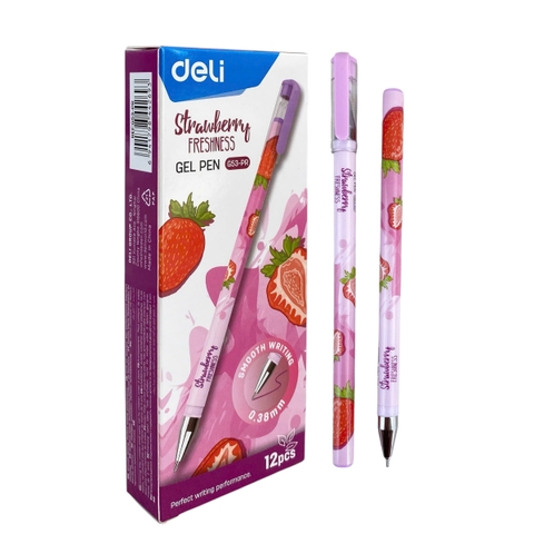 Bút gel Deli G53-PR tím(12)