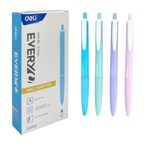 Bút gel Deli Q44-BL xanh (12)