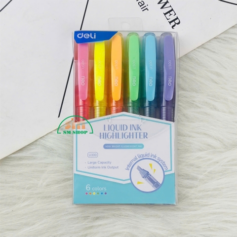 Bút dạ quang Deli U300 6 màu (24)