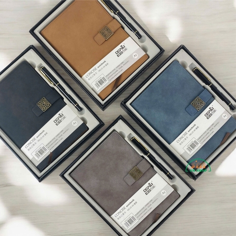 Sổ da 25-64 14x20.3cm + Bút