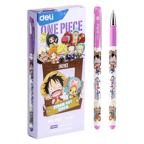 Bút gel Deli G13-PR tím (12/144)