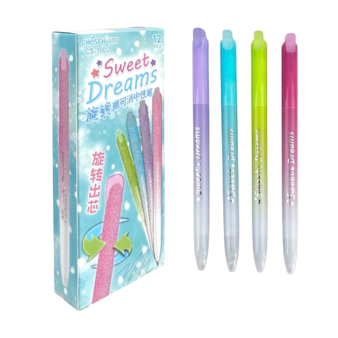 Bút gel xoá được Chosch CS-1002T tím, Viết tẩy được, Văn phòng phẩm (12)