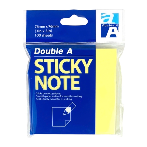 Giấy note Double A 3x3 vàng